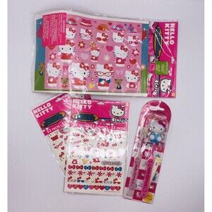 Hello Kitty Lot Play Scene, Floor Color Activity Roll, Toothbrush, 53 Stickers